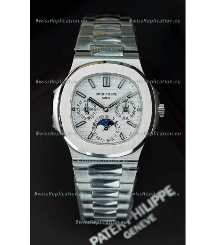 Patek Philippe Nautilus 5740 Perpetual Calendar Stainless Steel White Dial Swiss Replica Watch