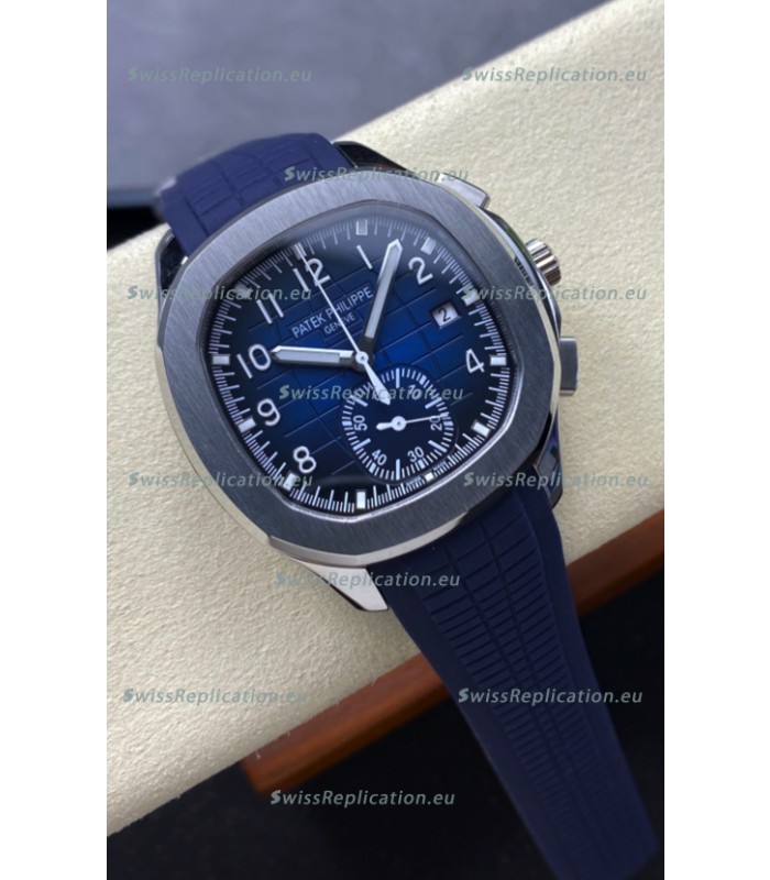Patek Philippe Aquanaut Super Clone 5968 Chronograph Steel Casing Blue Dial Watch 