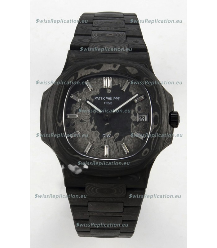 Patek Philippe Nautilus 5711 DiW Black Carbon Dial 1:1 Mirror Swiss Replica Watch