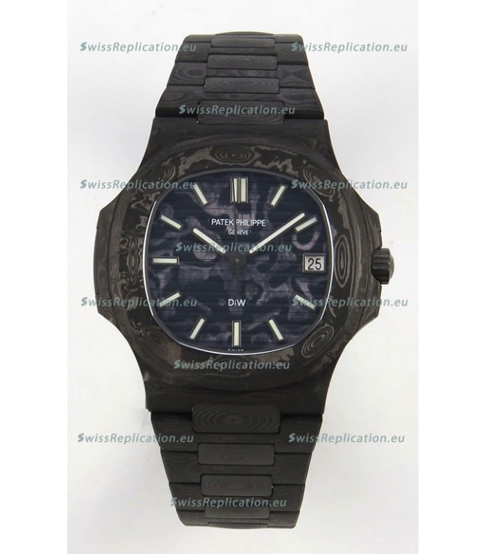 Patek Philippe Nautilus 5711 DiW Blue Carbon Dial 1:1 Mirror Swiss Replica Watch