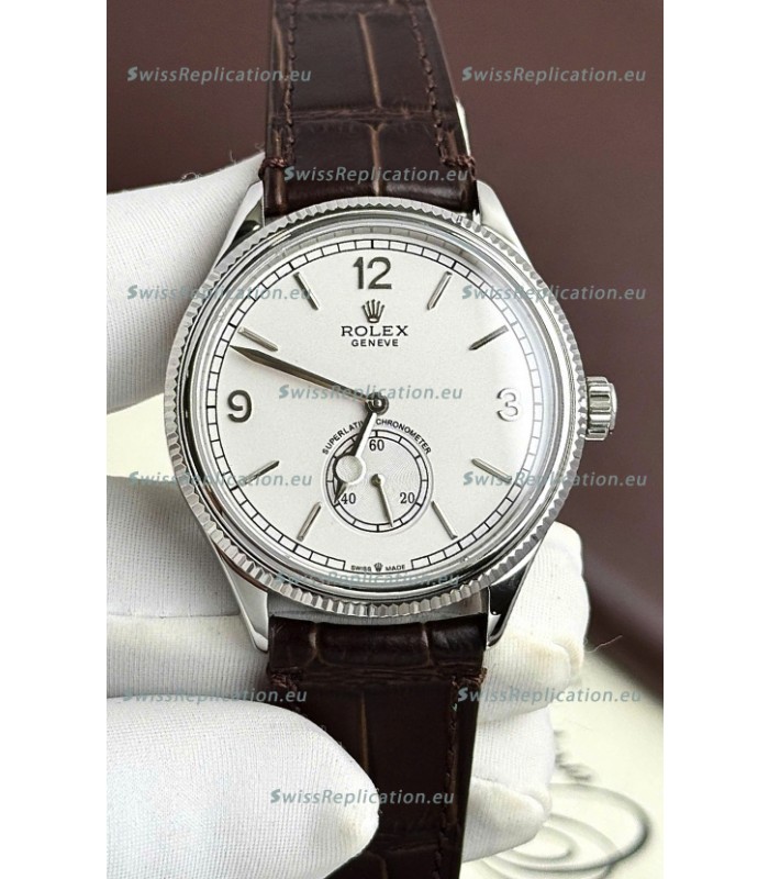 Rolex 1908 Perpetual Swiss Movement Replica Watch in Steel Casing White Dial 