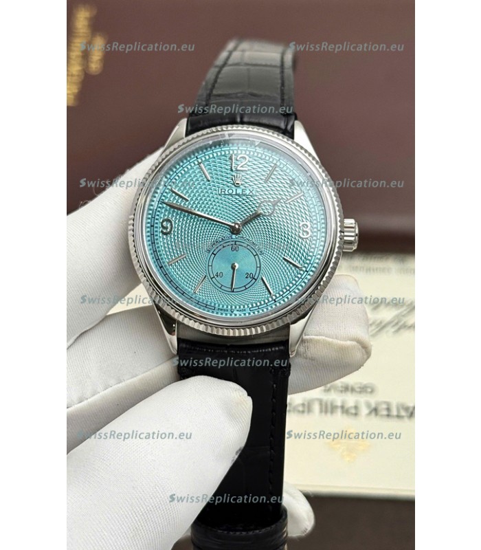 Rolex 1908 Perpetual Swiss Movement Replica Watch in Steel Casing Ice Blue Dial 