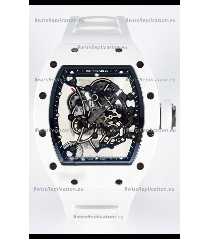 Richard Mille RM055 White Ceramic Real Vaucher Movement Super Clone Watch 