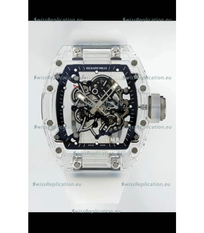 Richard Mille RM055 Transparent Sapphires Casing with Genuine Tourbillon Super Clone Watch