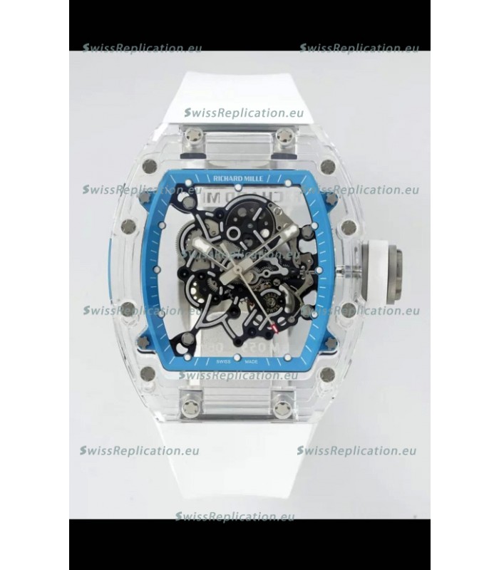 Richard Mille RM055 Transparent Sapphires Casing with Genuine Tourbillon Super Clone Watch