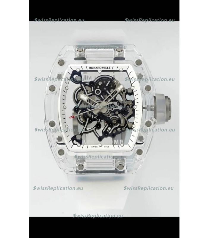 Richard Mille RM055 Transparent Sapphires Casing with Genuine Tourbillon Super Clone Watch