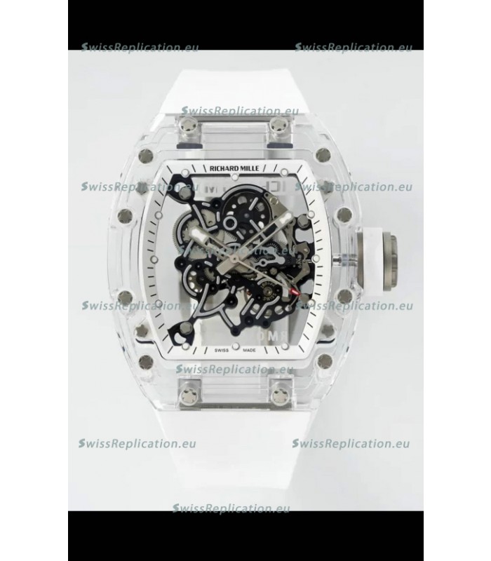 Richard Mille RM055 Transparent Sapphires Casing with Genuine Tourbillon Super Clone Watch
