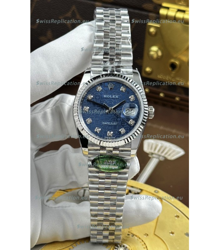 Rolex Datejust Super Clone Cal.3235 Blue Computer Dial Steel Casing Watch 36MM