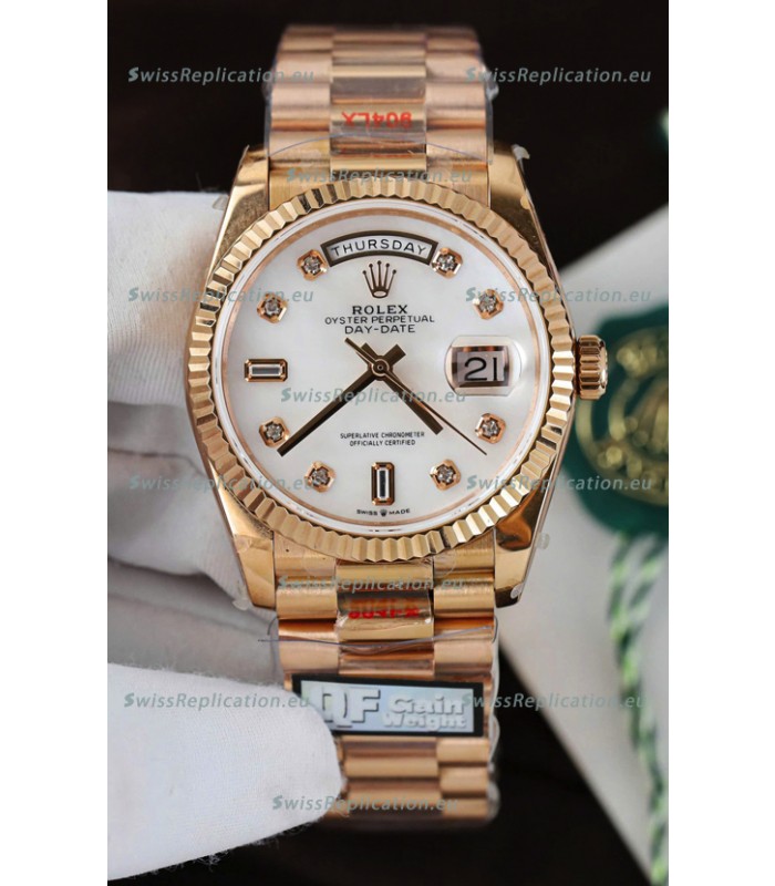 Rolex Day Date Presidential 18K Rose Gold Watch 40MM - Pearl Dial 1:1 Mirror Quality