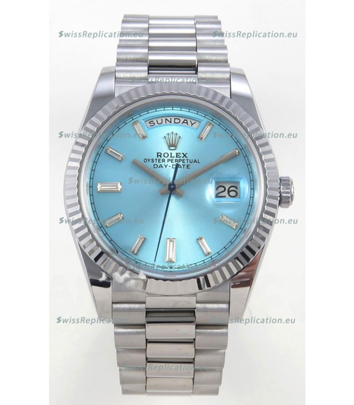Rolex Day Date Super Clone ICE Blue Dial 40MM 220 Grams Swiss Replica watch 