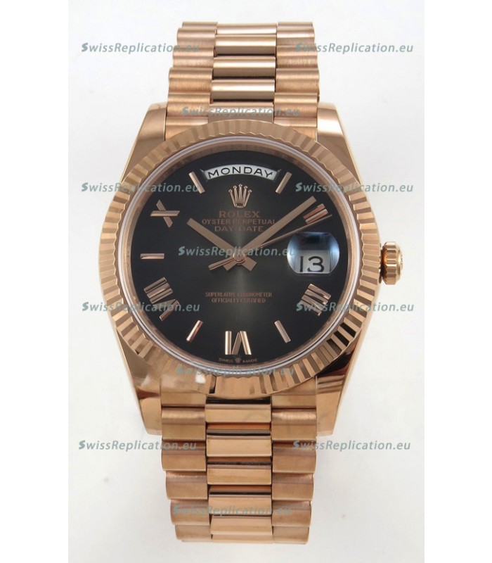 Rolex Day Date Super Clone Ombre Brown Dial 40MM 220 Grams Swiss Replica watch 