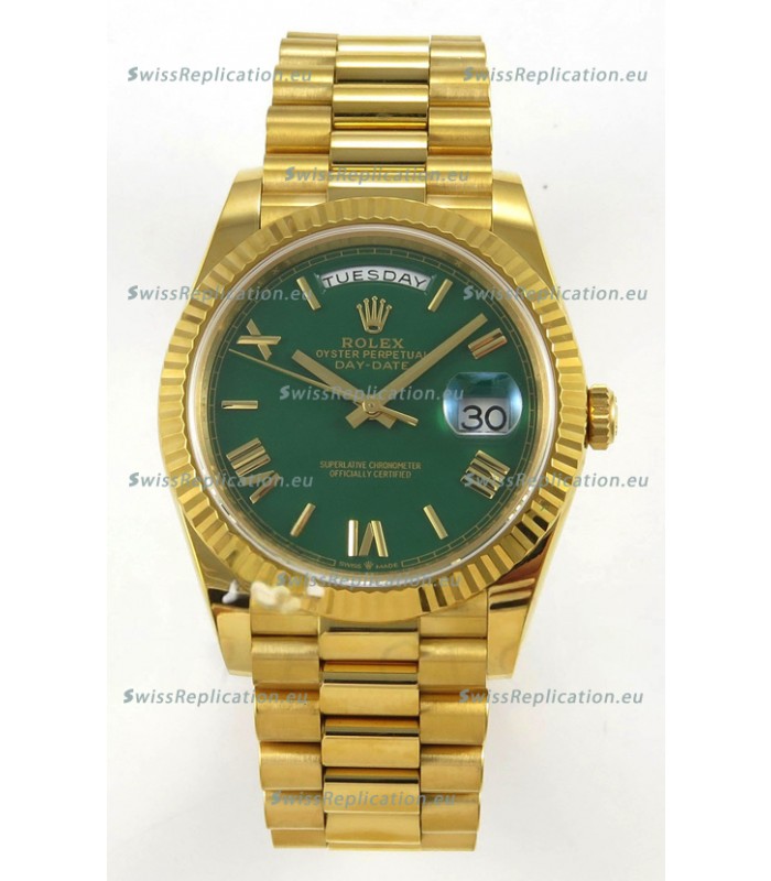 Rolex Day Date Super Clone Green Dial 40MM 220 Grams Swiss Replica watch 