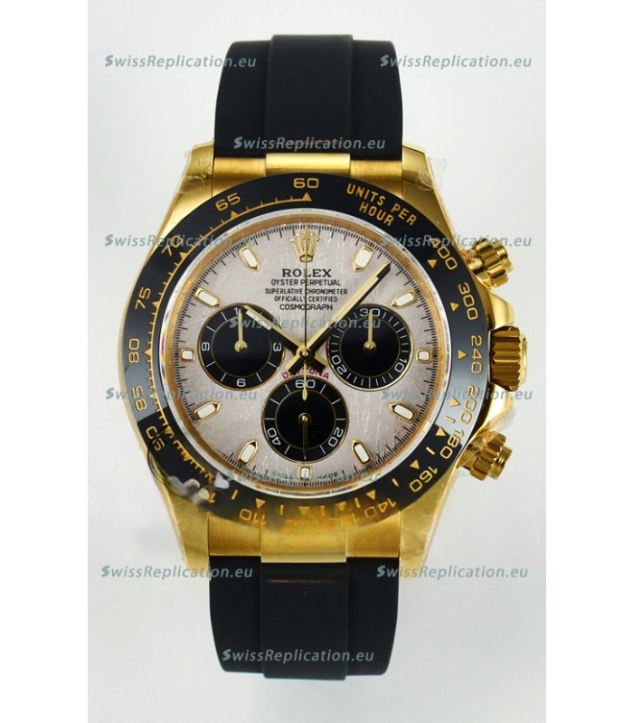 Rolex Daytona Super Clone 116518 Yellow Gold Meteorite Dial Original Cal.4130 Movement