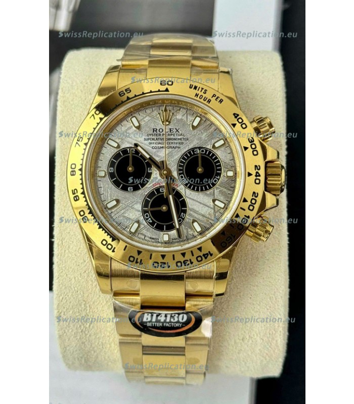 Rolex Daytona Super Clone 116519LN Meteorite Dial Cal.4130 Movement - Yellow Gold Casing