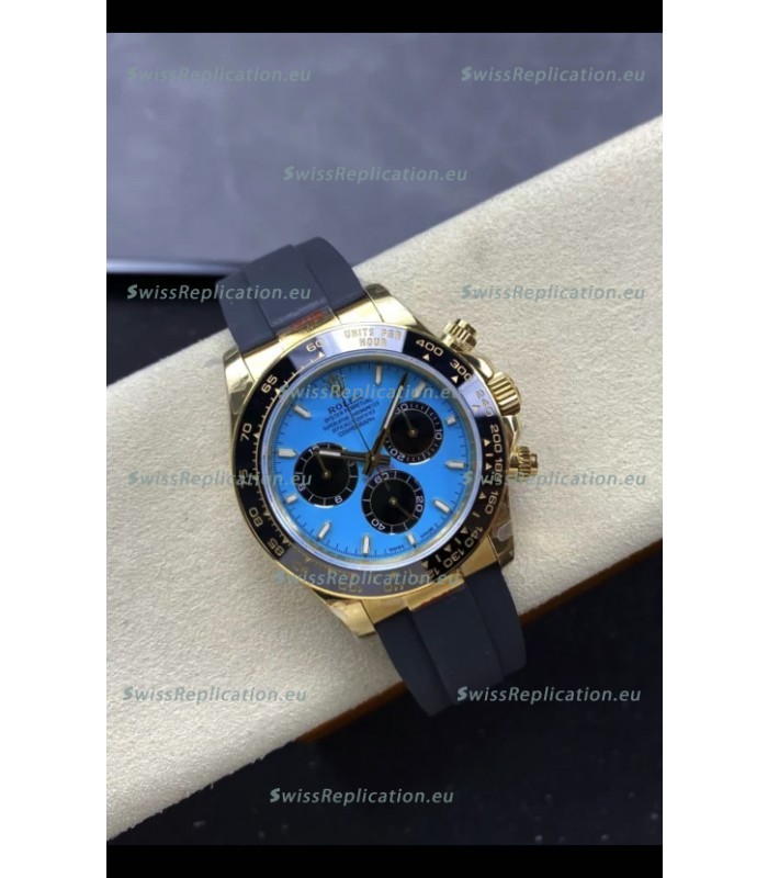 Rolex Daytona Super Clone 126518LN Yellow Gold Turquoise Dial Original Cal.4131 Movement