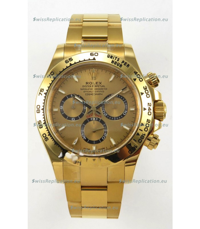 Rolex Daytona Super Clone 116508 Yellow Gold - Gold Dial Original Cal.4131 Movement