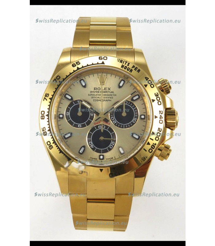 Rolex Daytona Super Clone 116508 Yellow Gold - Gold Dial Original Cal.4131 Movement