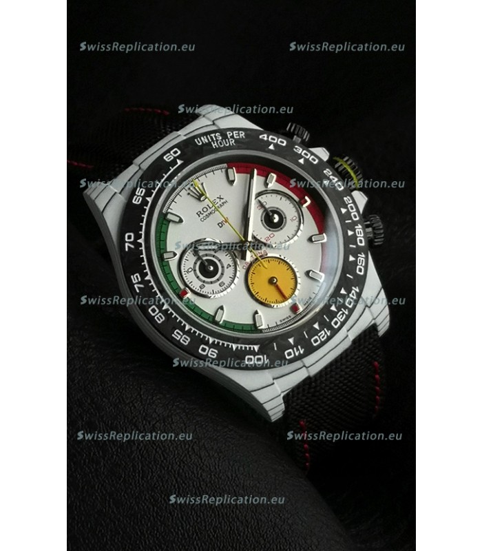Rolex Daytona DiW Ferrari White Dial Edition Watch - Lightweight Forged Cabon Casing