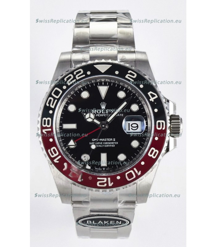 Rolex GMT Masters II Super Clone 12719 "Blaken" 904L Steel Black Dial Watch 
