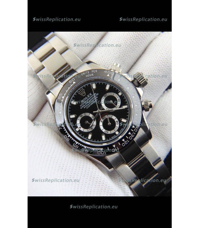 Rolex Daytona Japanese Movement Replica Watch in Black Dial - Ceramic Bezel 