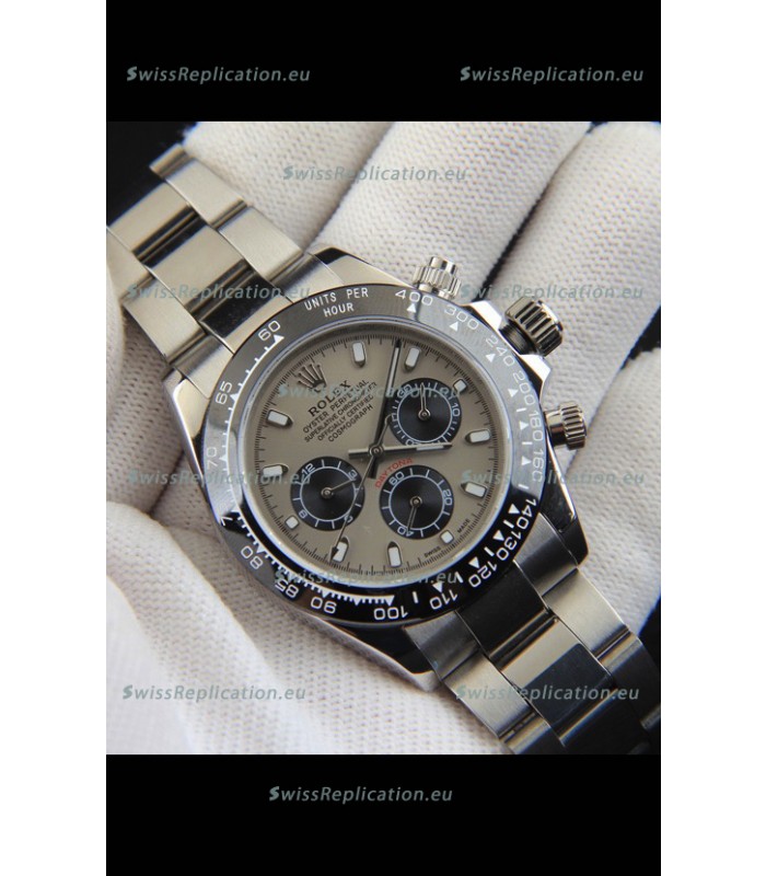 Rolex Daytona Japanese Movement Replica Watch in Grey Dial - Ceramic Bezel 