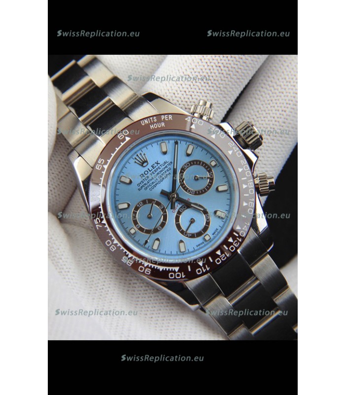 Rolex Daytona Japanese Movement Replica Watch in Ice Blue Dial - Ceramic Bezel 