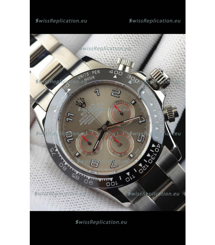 Rolex Daytona Japanese Movement Replica Watch in Grey Dial - Ceramic Bezel 