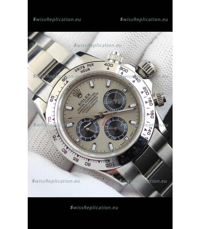 Rolex Daytona Japanese Movement Replica Watch in Grey Dial 