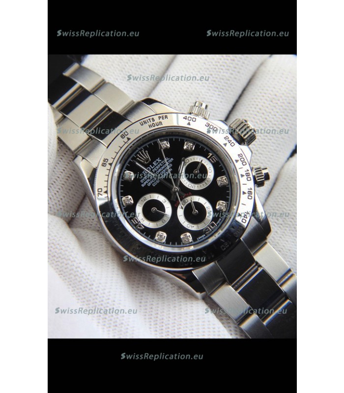 Rolex Daytona Japanese Movement Replica Watch in Black Dial 
