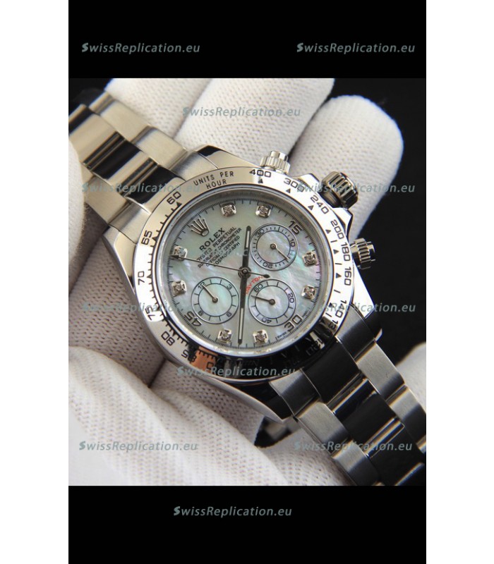 Rolex Daytona Japanese Movement Replica Watch in Mother of Pearl Dial 