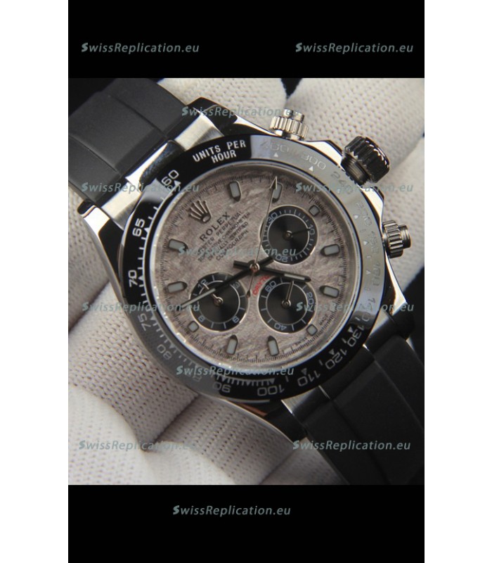 Rolex Daytona Japanese Movement Steel Casing Replica Watch in Meteorite Pattern Dial