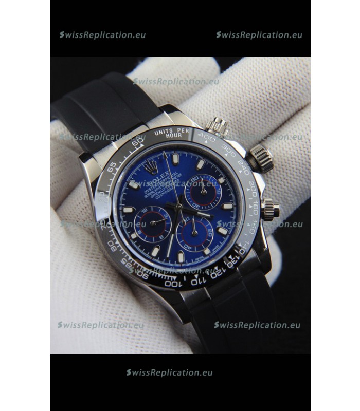 Rolex Daytona Japanese Movement Steel Casing Replica Watch in Blue Dial