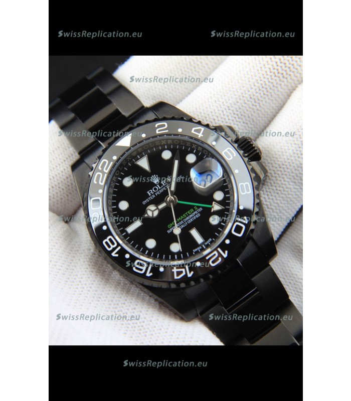 Rolex GMT Masters II Japanese Movement Replica Watch in PVD Casing 