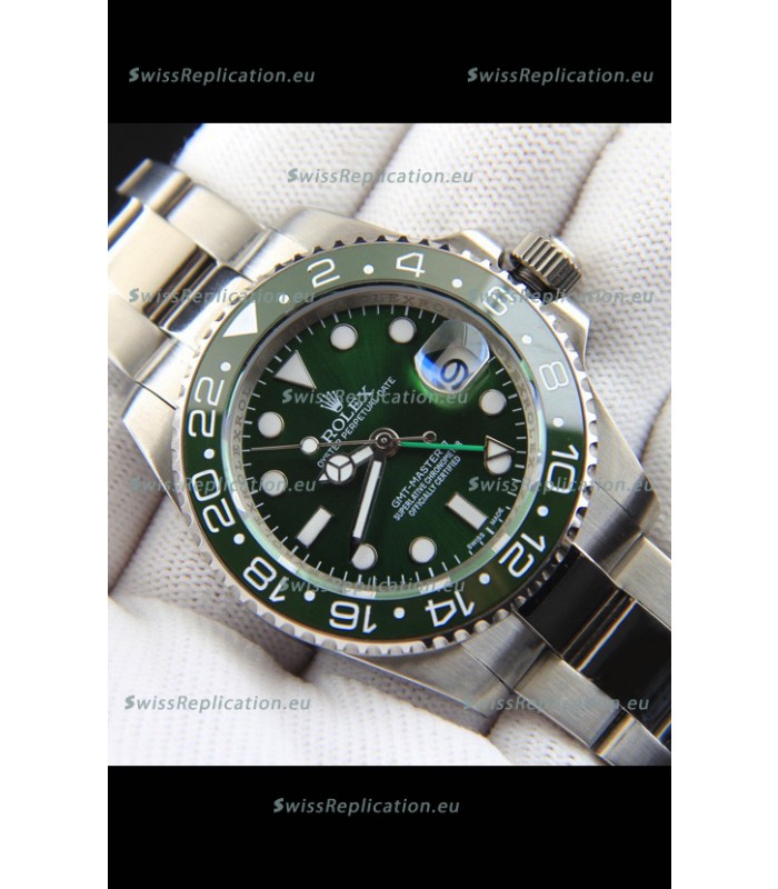Rolex GMT Masters II Japanese Movement Replica Watch Steel Case Green Dial