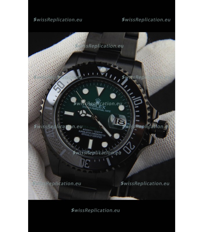 Rolex Sea Dweller Japanese Movement Replica Watch Green Dial 43MM