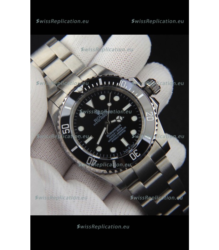 Rolex Submariner No-Date Japanese Replica Watch 904L Steel Black Dial