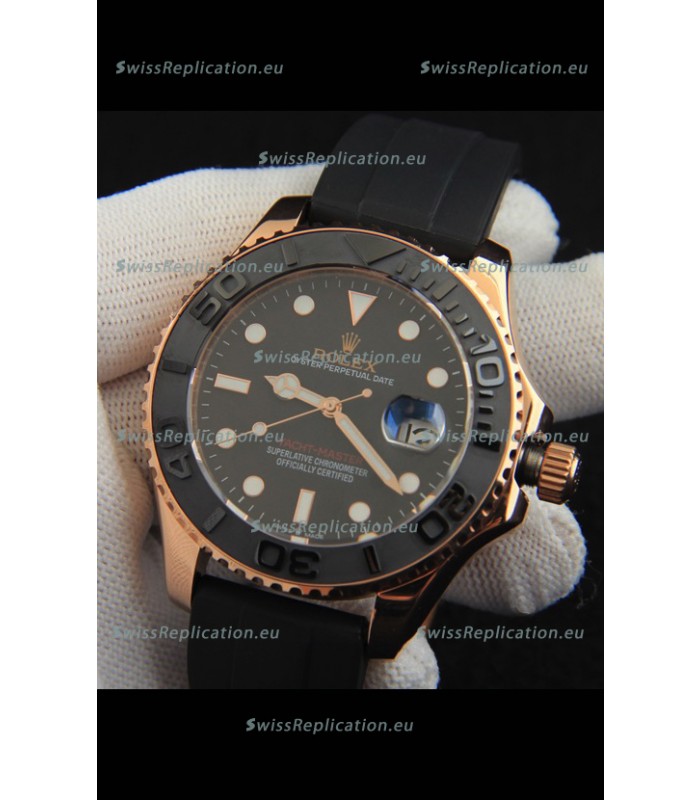 Rolex Yachtmaster Everrose Gold Japanese Replica Watch - 42MM