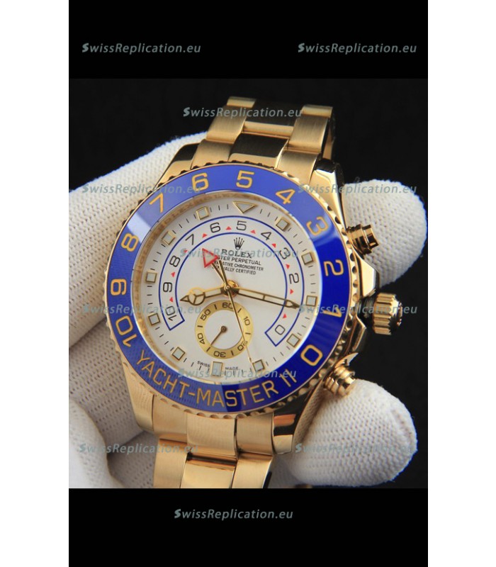 Rolex Yachtmater II Japanese Movement Replica Watch 44M Yellow Gold