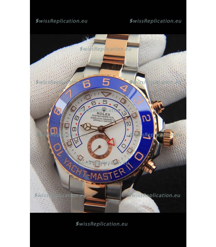 Rolex Yachtmater II Japanese Movement Replica Watch 44M Two Tone Rose Gold