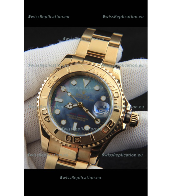 Rolex Yachtmaster Japanese Movement Watch in Gold Casing - Pearl dial 37MM