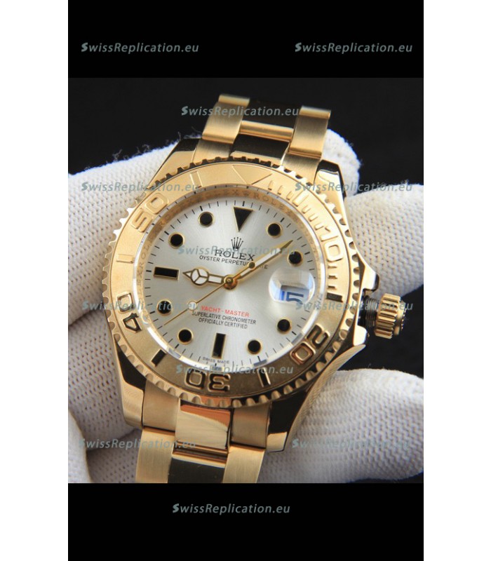 Rolex Yachtmaster Japanese Movement Watch in Gold Casing - Steel dial 37MM