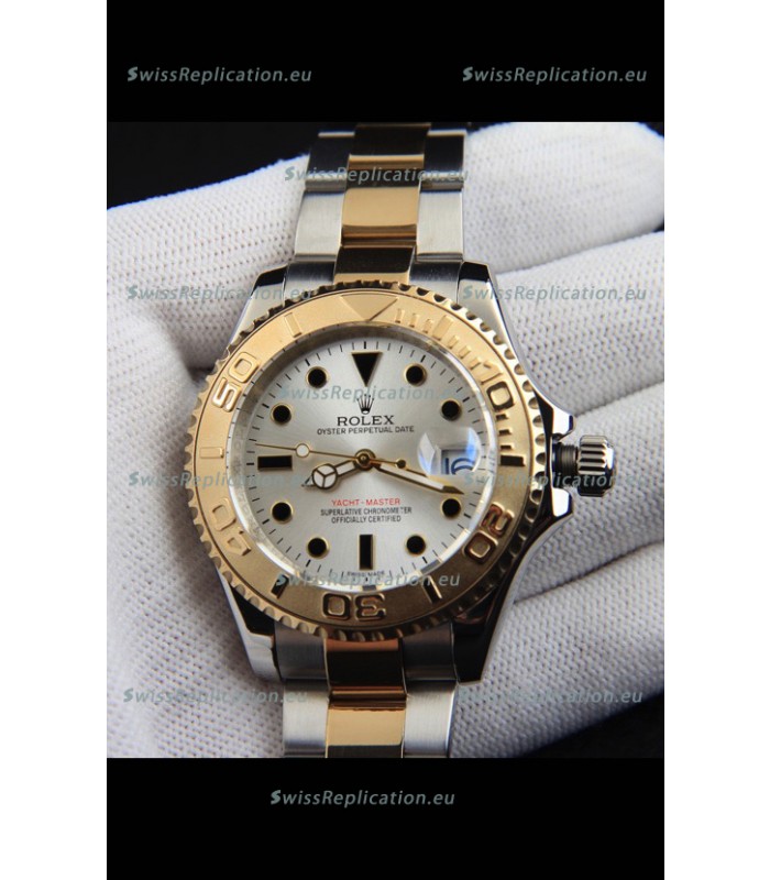 Rolex Yachtmaster Japanese Movement Watch in Two Tone Gold Casing - Steel dial 37MM