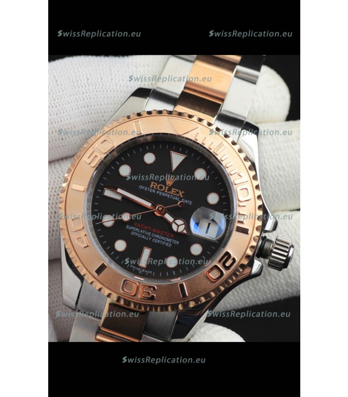 Rolex Yachtmaster Japanese Movement Watch in Two Tone Gold Casing - Dark Brown dial 37MM