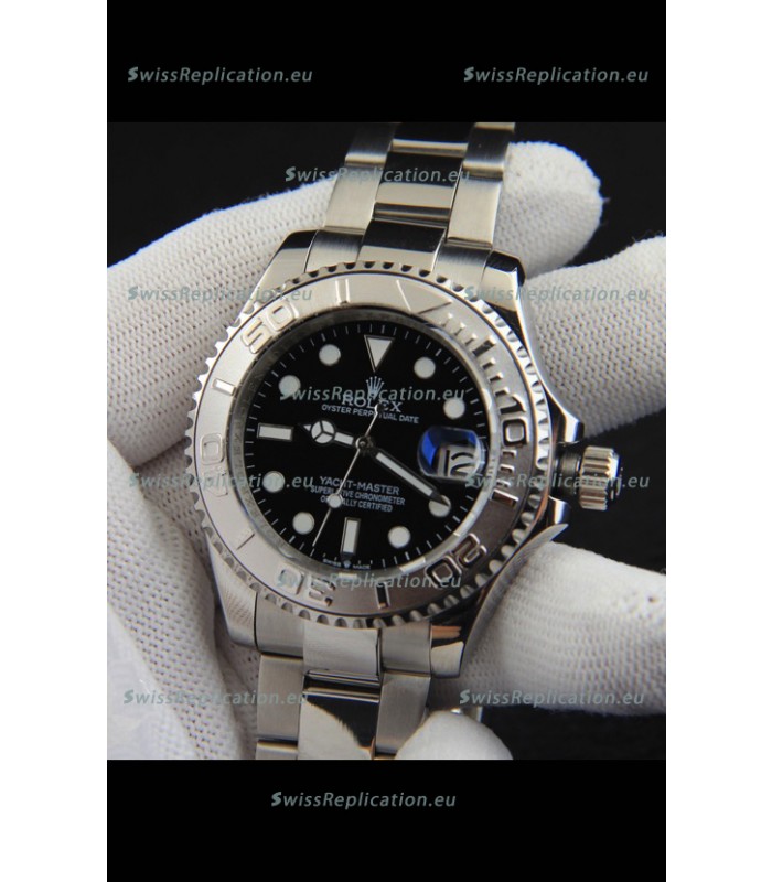 Rolex Yachtmaster Stainless Steel Japanese Replica Watch - 40MM - Black Dial 