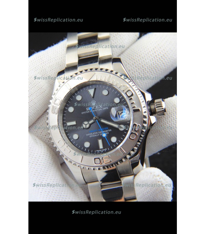 Rolex Yachtmaster Stainless Steel Japanese Replica Watch - 40MM - Grey Dial 