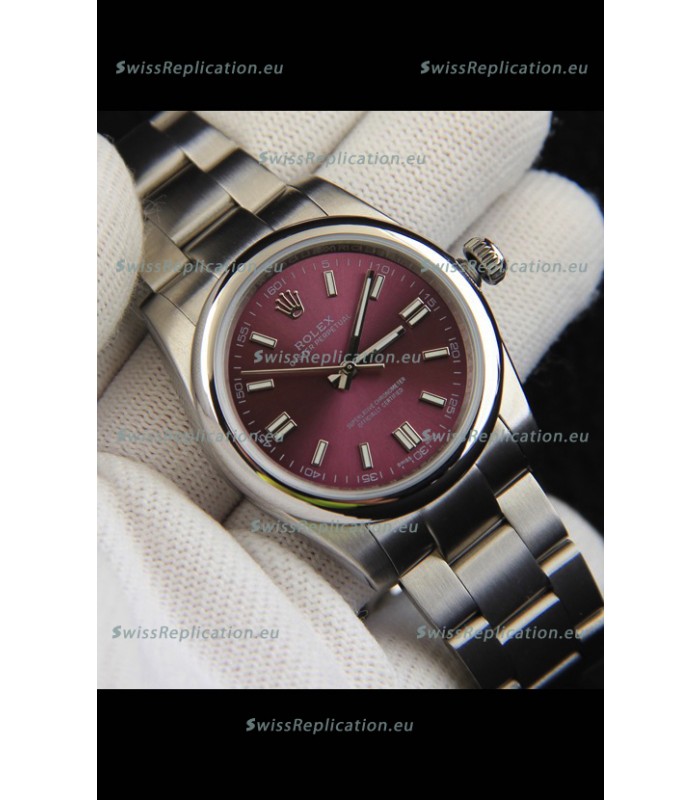 Rolex Oyster Perpetual Japanese Movement Replica Watch 36MM - Burgundy Dial