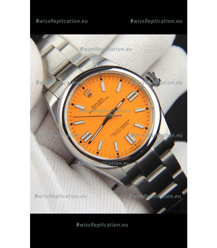 Rolex Oyster Perpetual Japanese Movement Replica Watch 41MM - Yellow Dial