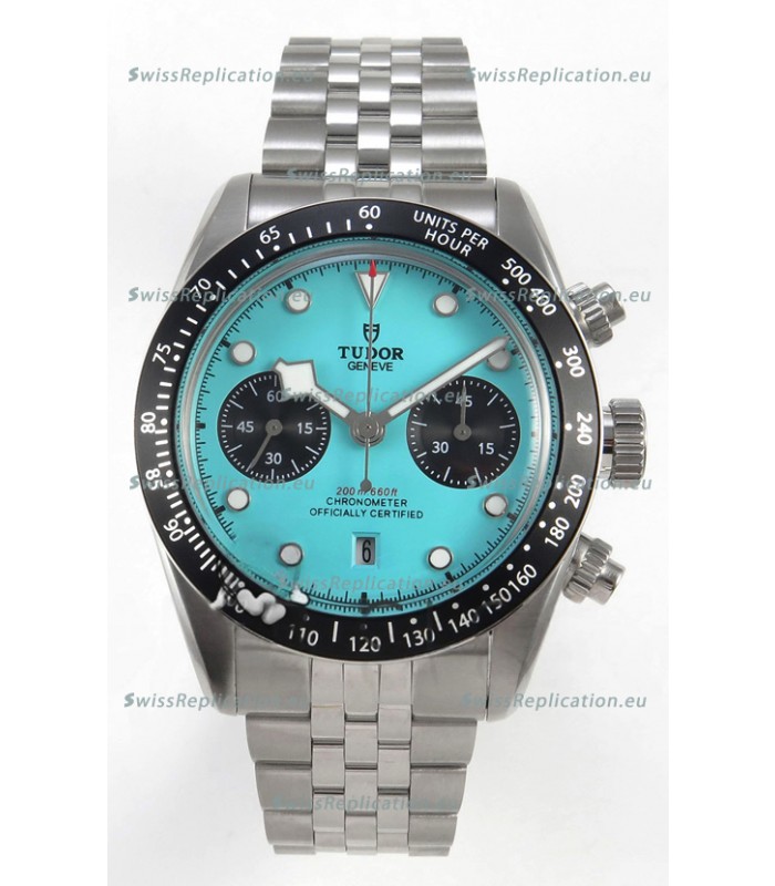 Tudor Super Clone Black Bay Chronograph Watch in Light Blue Dial