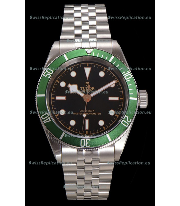Tudor Black Bay Super Clone Harrods Edition Green Dial Swiss Replica Watch 