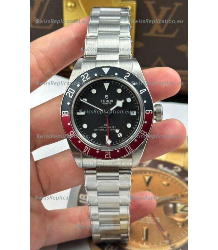 Tudor Black Bay Super Clone GMT Edition Black Dial Swiss Replica Watch 